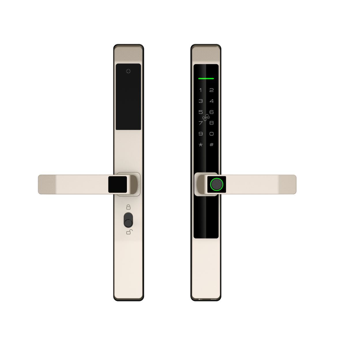 Khóa cửa thông minh chống nước Hubert HB CN39 Sand Gold