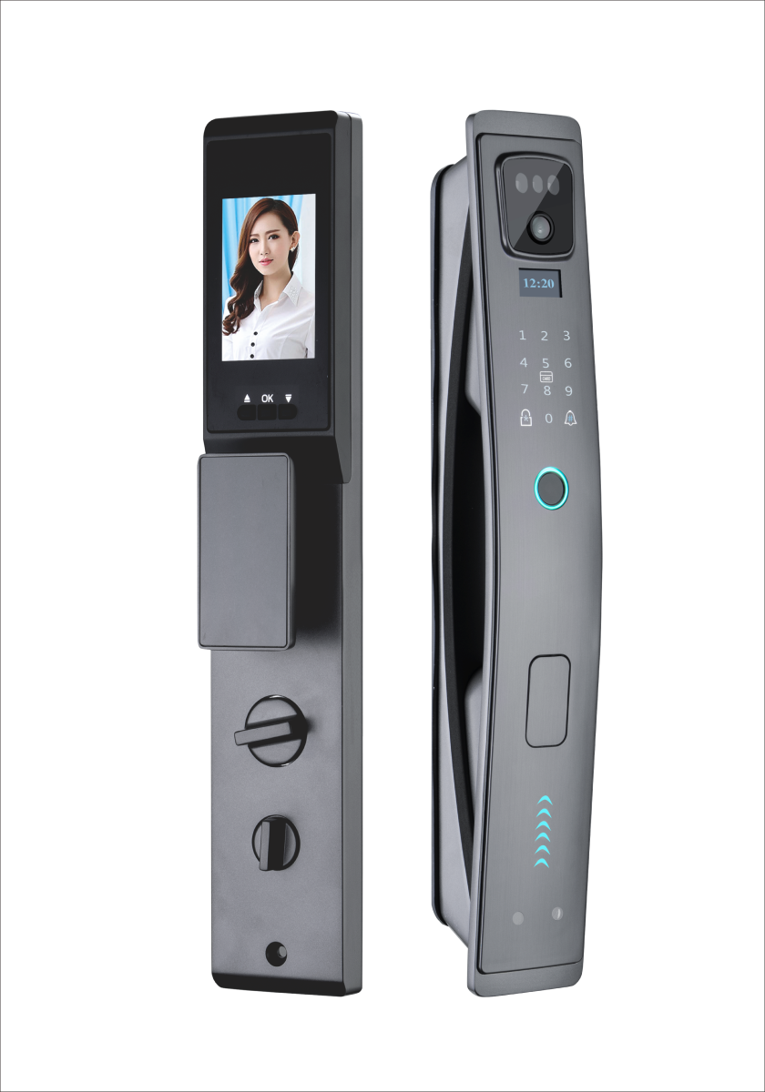 Khóa cửa thông minh tự động màn hình chuông Hubert HB CG79 Nano Gray