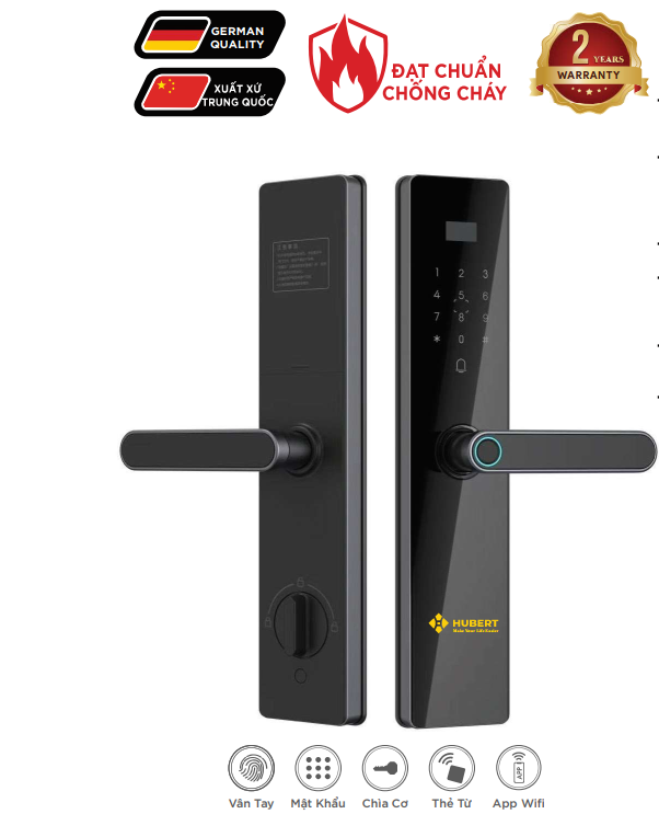 Khóa điện tử Dự Án Hubert HB CGDA 05 Chống Cháy App wifi