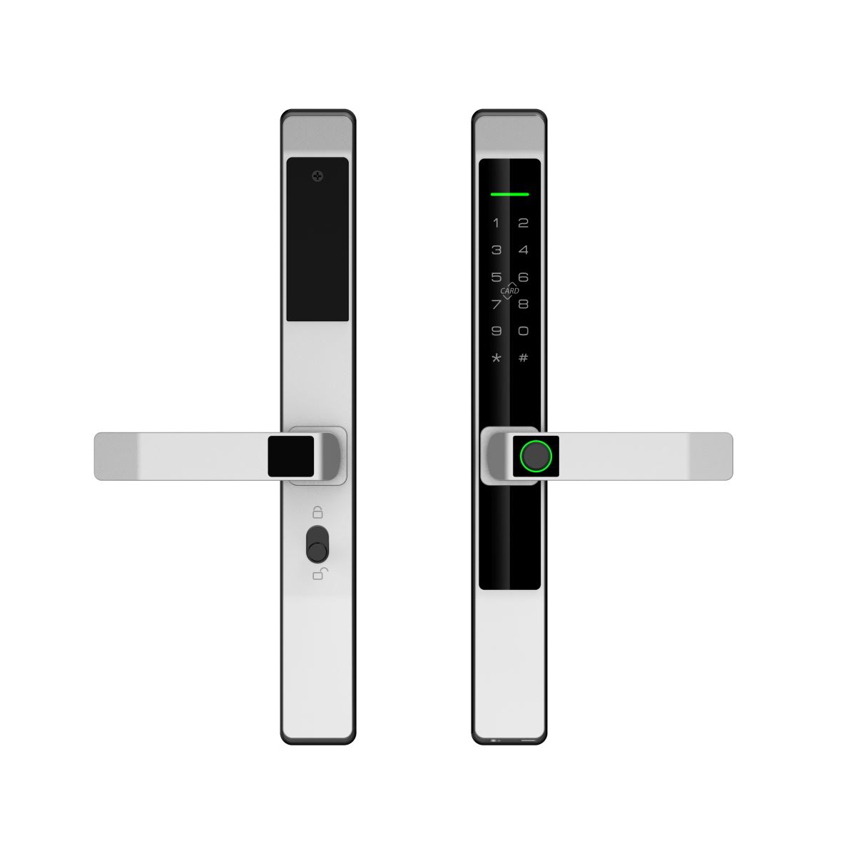 Khóa cửa thông minh chống nước Hubert HB CN39 Silver Gray