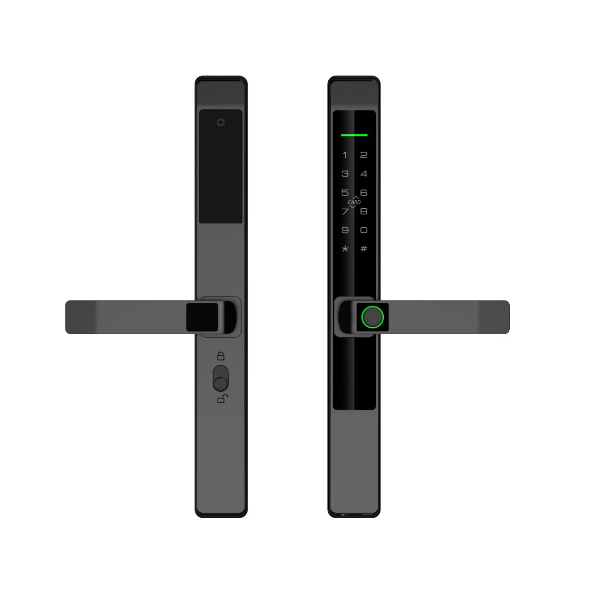 Khóa cửa thông minh chống nước Hubert HB CN39 Black