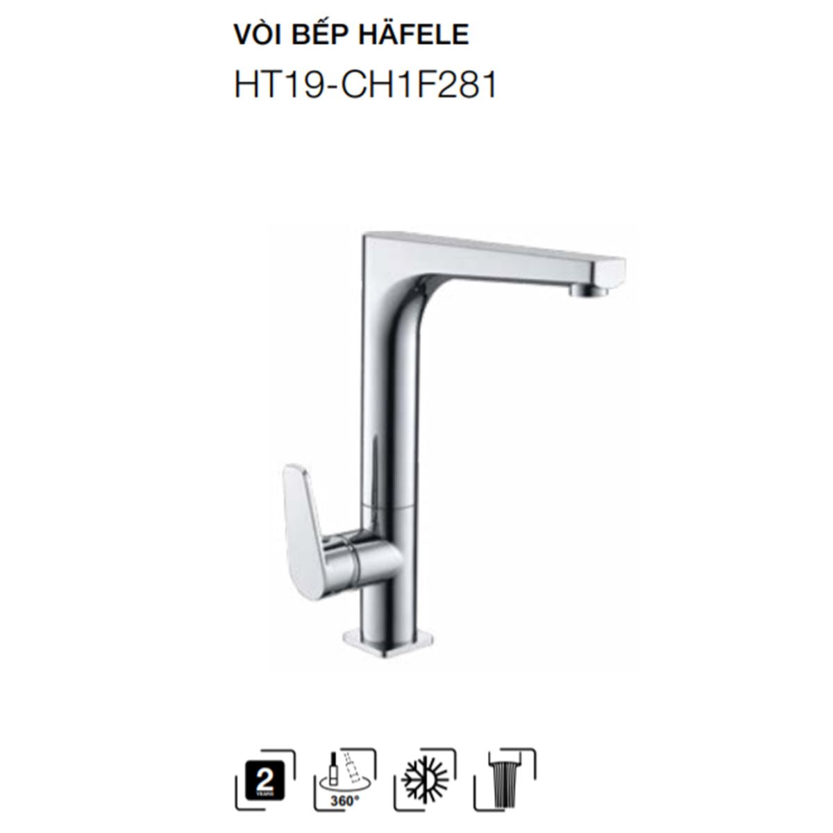 Vòi Bếp Hafele HT19-CH1F281 570.51.030
