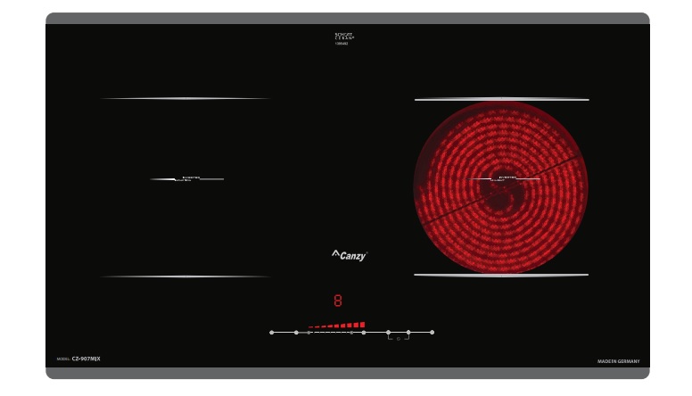 Bếp điện từ kết hợp hồng ngoại 2 vùng nấu Canzy CZ 907MIX