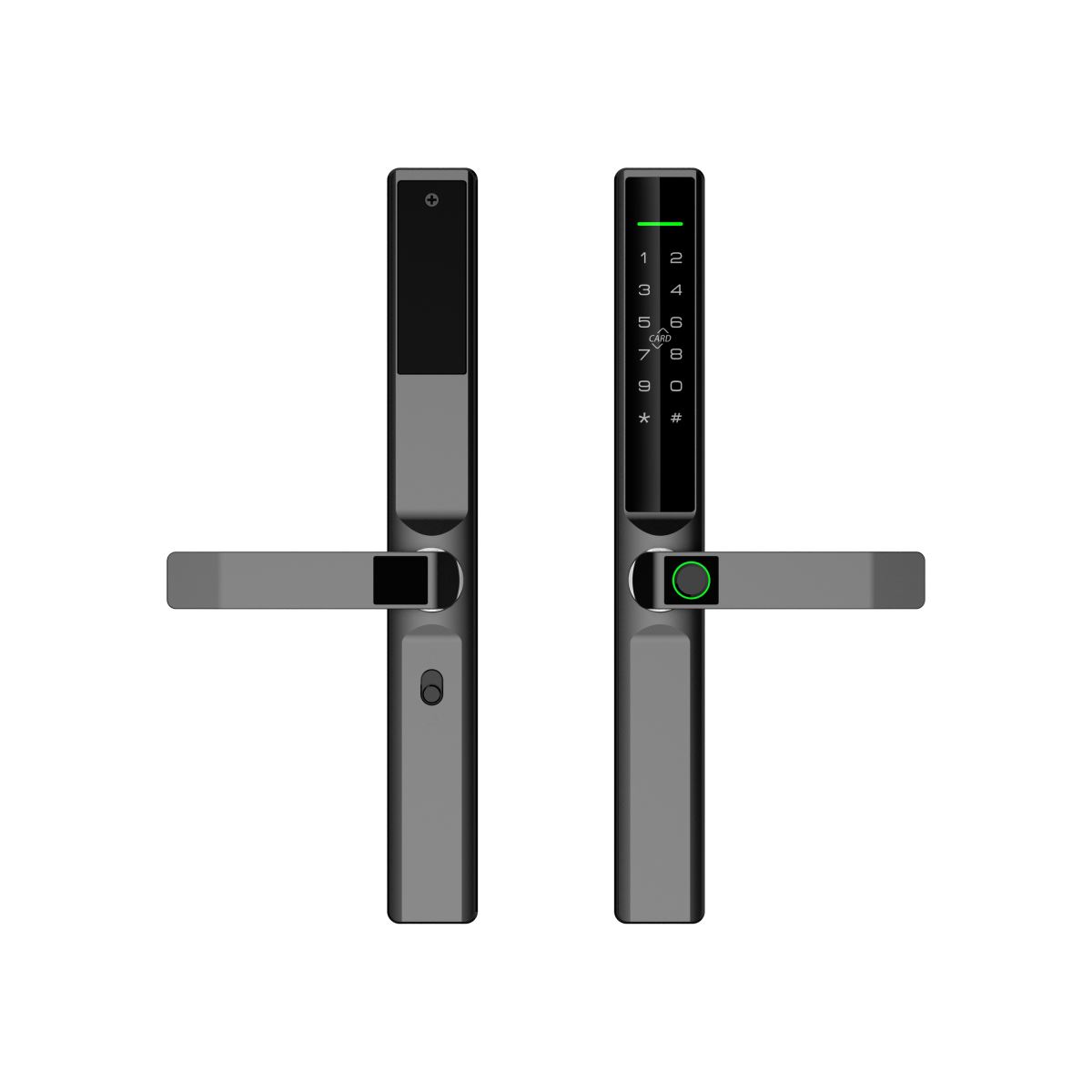 Khóa cửa thông minh chống nước Hubert HB CN68 Rough black