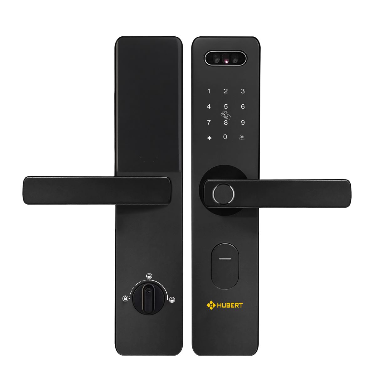 Khóa cửa thông minh Face ID Hubert HB CG75 Black chống nước